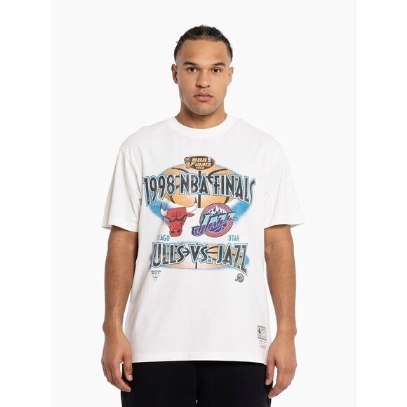 Rare Vintage Utah Jazz 1998 NBA Finals Utah Jazz Vs Chicago Bulls Playoff Shirt - Picture 1 of 10